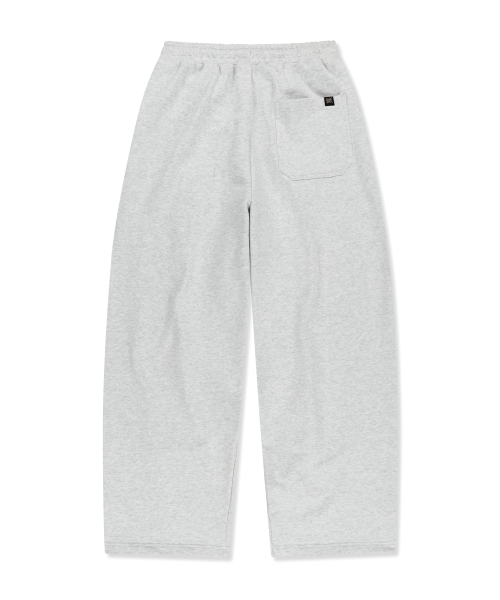 TAG TWO TUCK WIDE SWEAT PANTS - ASH