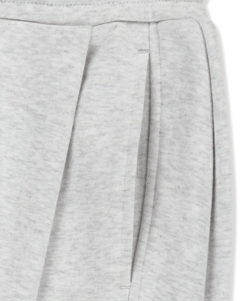 TAG TWO TUCK WIDE SWEAT PANTS - ASH