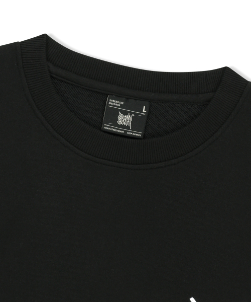 CRACKED TAG CREWNECK - чёрный