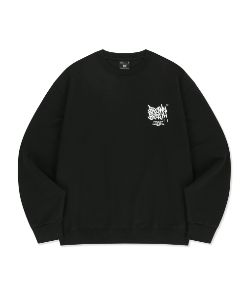 CRACKED TAG CREWNECK - чёрный