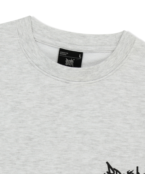 CRACKED TAG CREWNECK - ASH