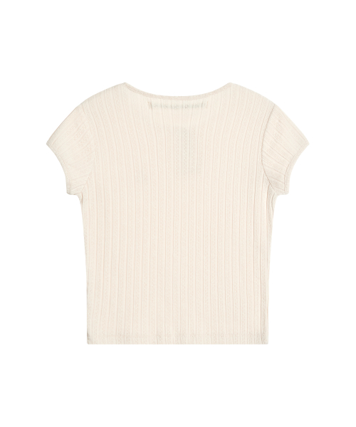 BUTTON-UP CAP SLEEVE TOP - LIGHT PINK