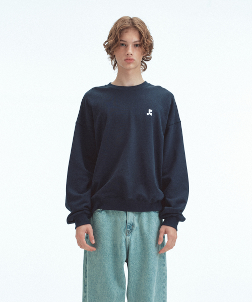 OVERSIZED LOGO SWEATSHIRT - NAVY