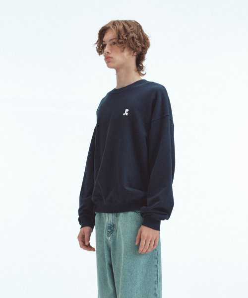 OVERSIZED LOGO SWEATSHIRT - NAVY
