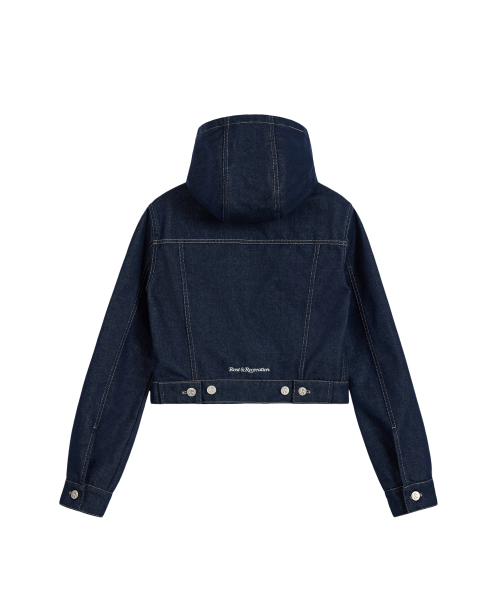 DENIM HOOD JACKET - синий
