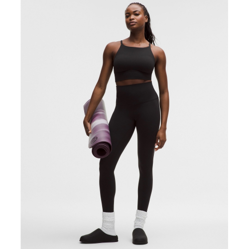 Спортивный бра lululemon с высокой горловиной *Light Support, C/D BLK