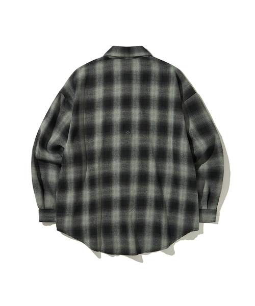 (DUC) Logo ombre checkshirt Black
