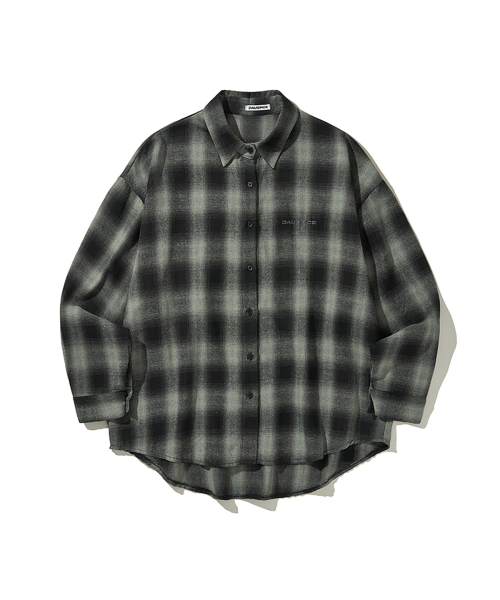 (DUC) Logo ombre checkshirt Black