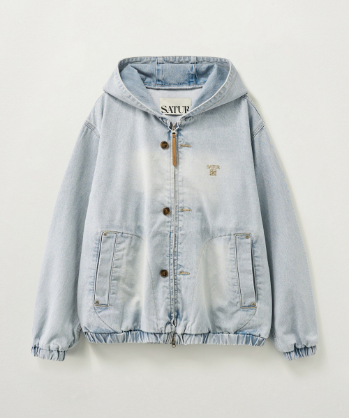 Джинсовый бомбер Theo Light Blue