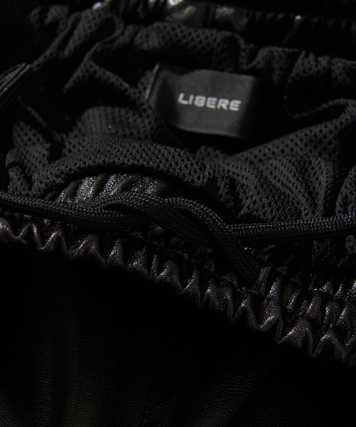 WESTERN FLAME LEATHER TRACK PANTS / чёрный