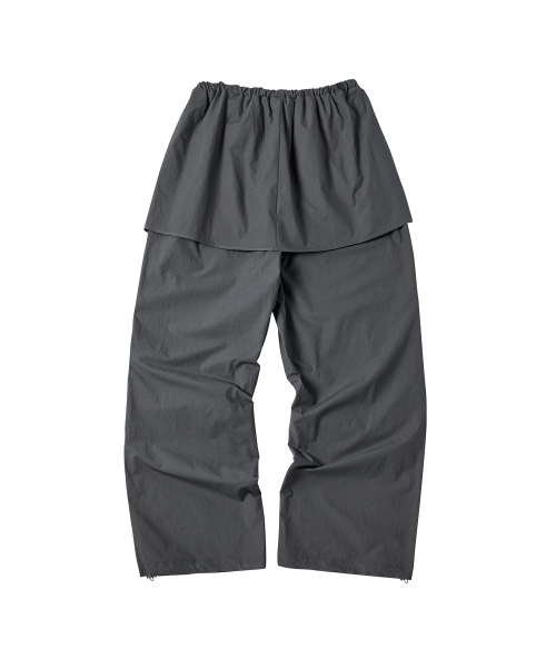 W PARACHUTE SKIRT PANTS [DEEP GRAY]