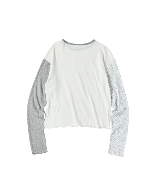 W FLOWER DOT T-SHIRT [айвори]