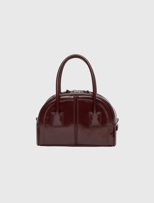 woman round mini tote bag [2col]