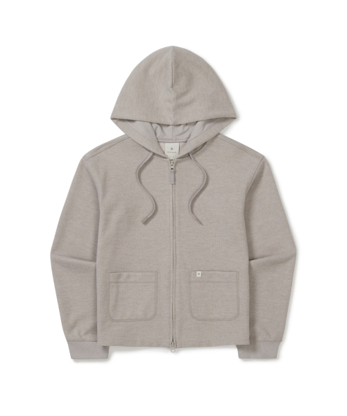 Женское трикотажное худи на молнии (S26SWFFJ31) Sand Beige