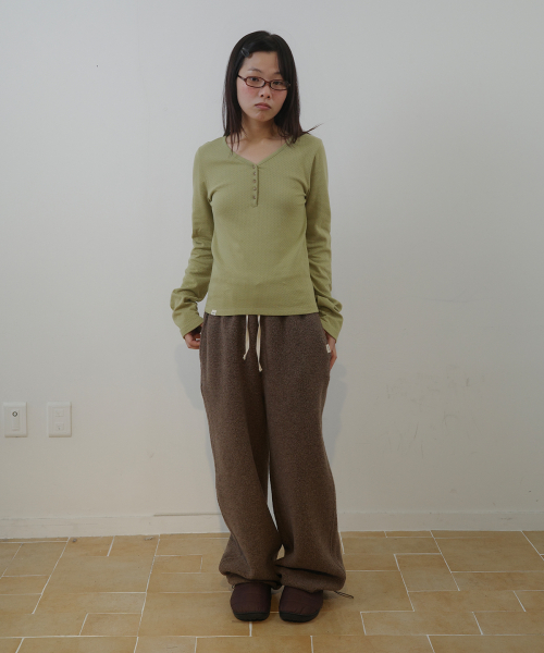 Lustic button long sleeve, green
