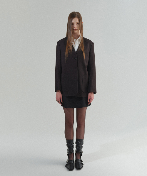 Жакет без воротника Minimal Collarless (Black)