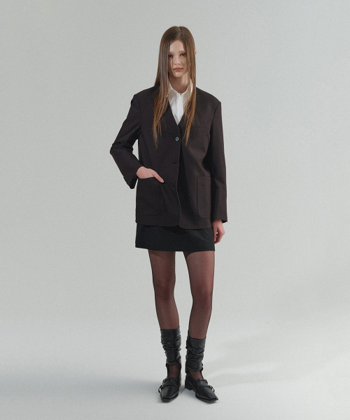 Жакет без воротника Minimal Collarless (Black)