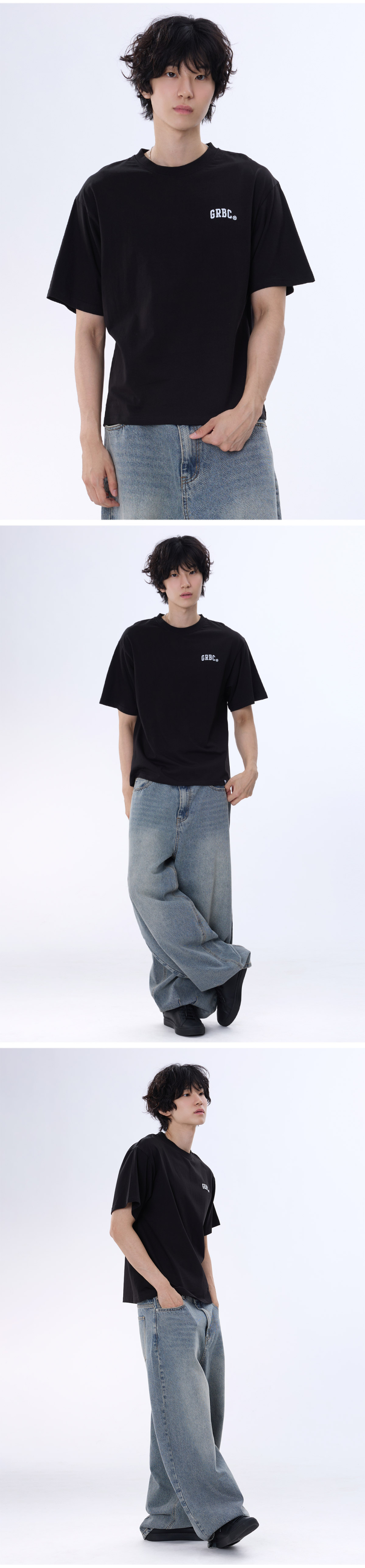 MUSINSA | GHOST REPUBLIC GRBC Small Embroidered Oversized T-Shirt