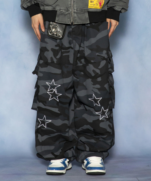 Карго-брюки GP163 Star Point (BLACK CAMO)