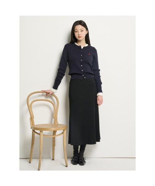 Тонкий кабельный кардиган Essential Cotton, Navy (BF615AE02R)