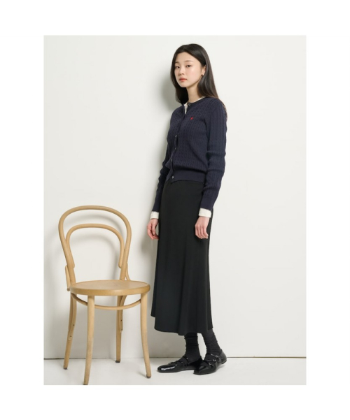 Тонкий кабельный кардиган Essential Cotton, Navy (BF615AE02R)