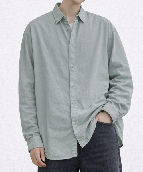 Pigment Soft Shirt (Ash mint)