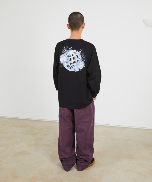 POCKET DOUBLE KNEE WORK PANTS purple