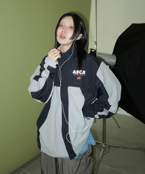 SPORTS WINDBREAK JUMPER-NAVY