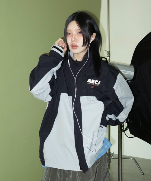 SPORTS WINDBREAK JUMPER-NAVY