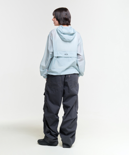 FRONT POCKET STRIPE WASHED PANTS-CHARCOAL