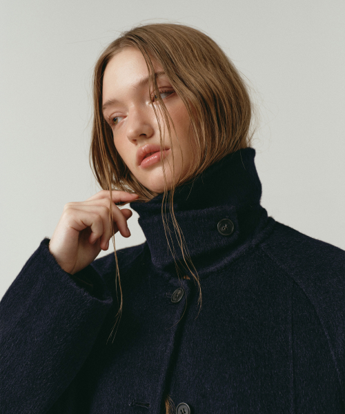 Classic Single Long Coat Navy