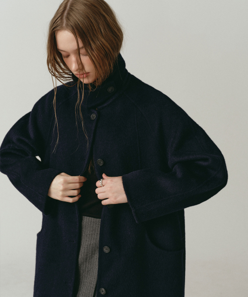 Classic Single Long Coat Navy