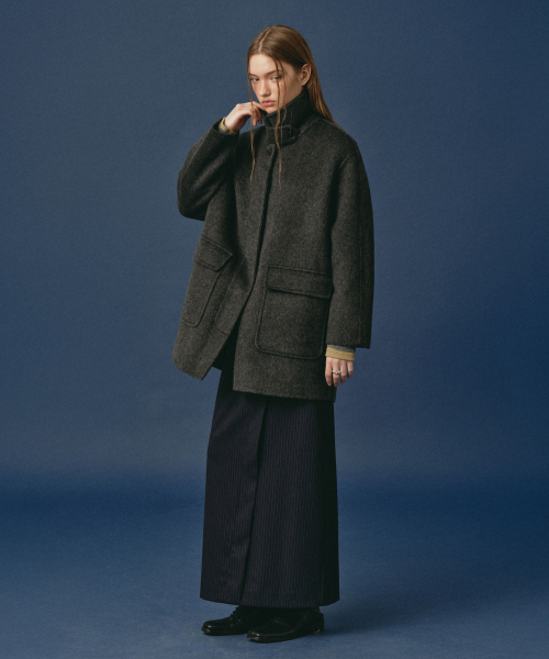 Modern Half Coat Charcoal