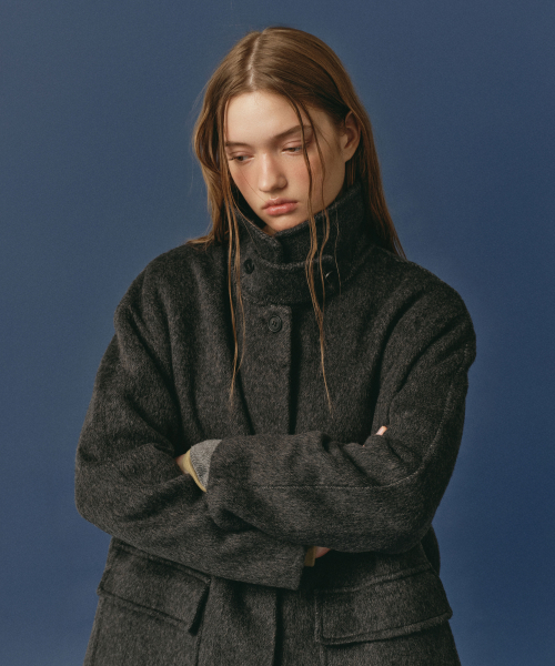 Modern Half Coat Charcoal