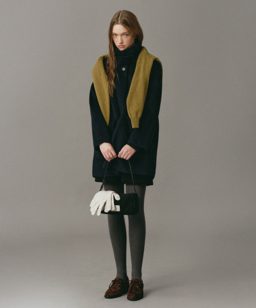 Modern Half Coat Navy