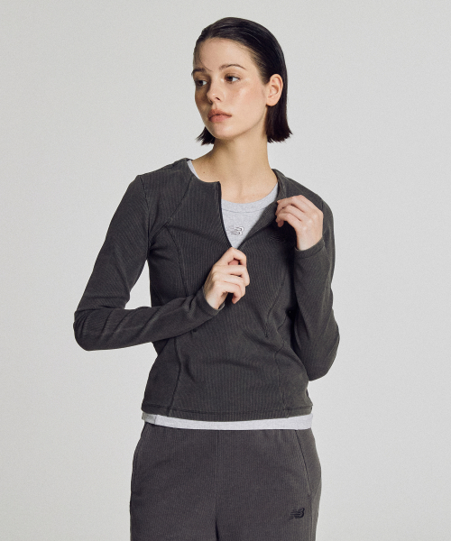 NBNDG2W312 / WOMEN длинный рукавтее (DARK GRAY)