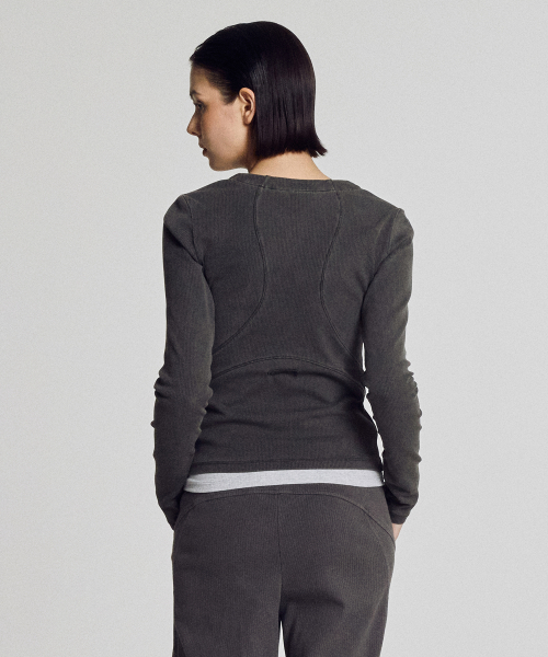 NBNDG2W312 / WOMEN длинный рукавтее (DARK GRAY)