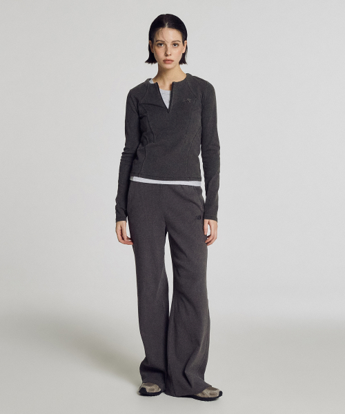 NBNDG2W312 / WOMEN длинный рукавтее (DARK GRAY)