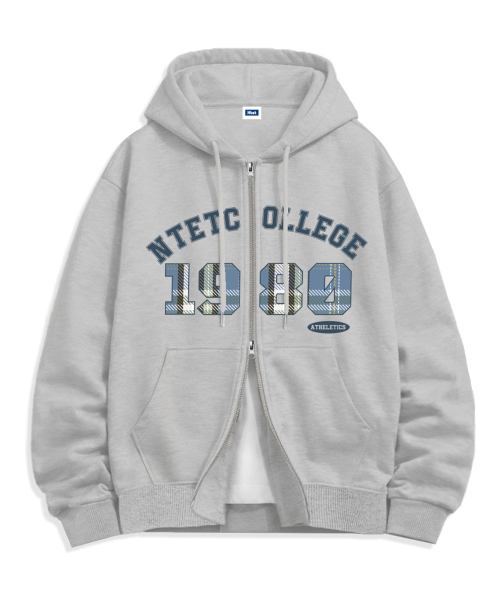 1980 check 2-way zip-up (4color)