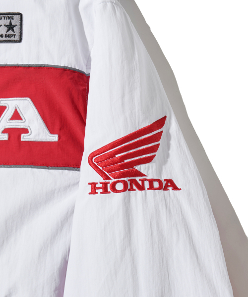 Piping Motorcycle Blouson Jacket White