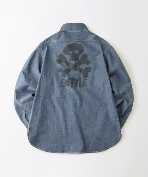 [LOONEY TUNES] USN CHAMBRAY SHIRT_L.BLUE