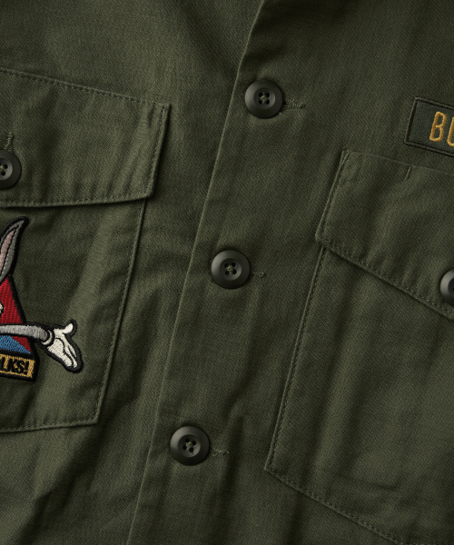 [LOONEY TUNES] WAPPEN FATIGUE SHIRT_OLIVE GREEN