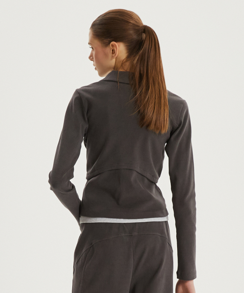 NBMDG2W312 / WOMEN воротник молния (DARK GRAY)