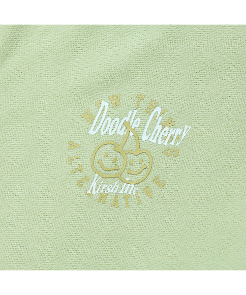Худи на молнии Doodle Cherry Circle Logo (Light Mint)
