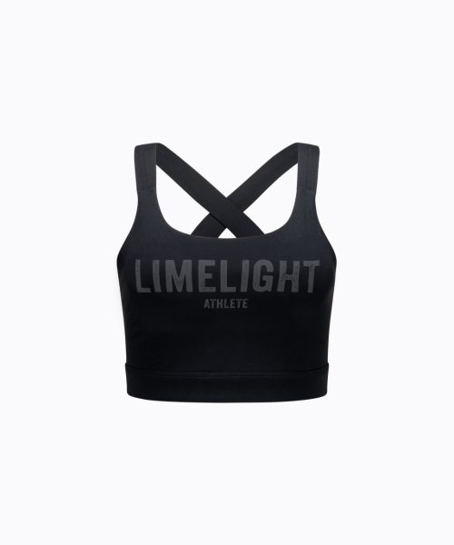 Спортивный бра Athlete Big Logo Standard (Black/Grey)