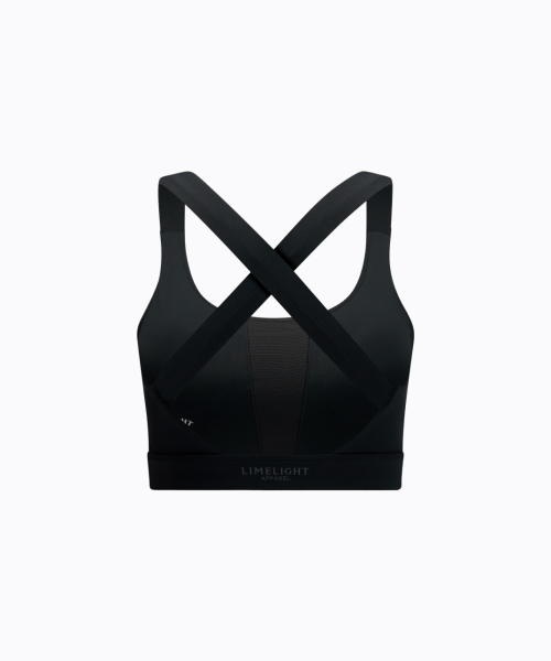 Спортивный бра Athlete Big Logo Standard (Black/Grey)