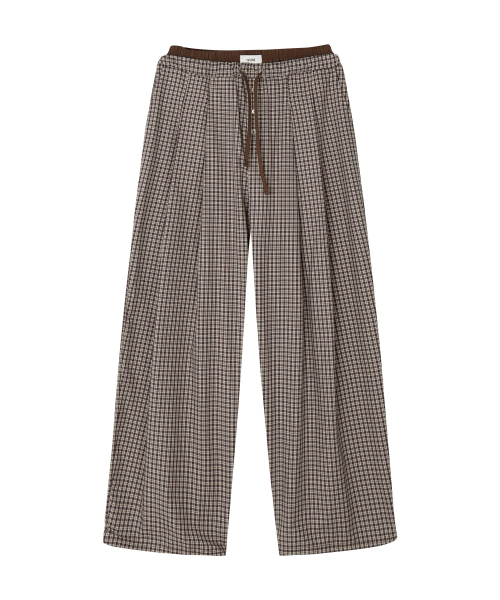Пижамные брюки на резинке - Brown Check