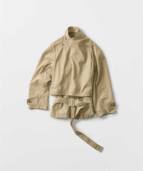 Washed Draped Belted Trench Куртка (sunwashed бежевый washed угольно-серый)