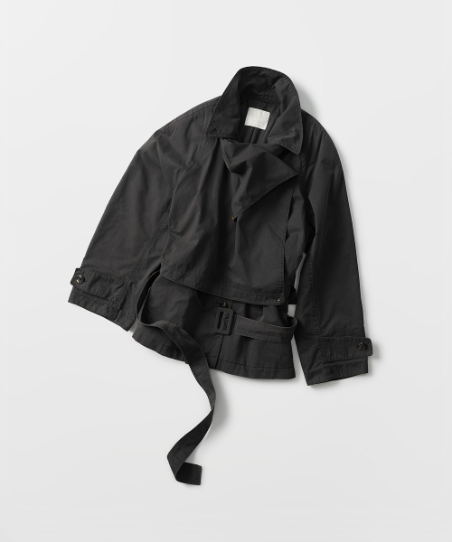 Washed Draped Belted Trench Куртка (sunwashed бежевый washed угольно-серый)