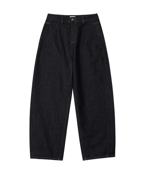 Джинсы с глубоким изгибом washed_Indigo